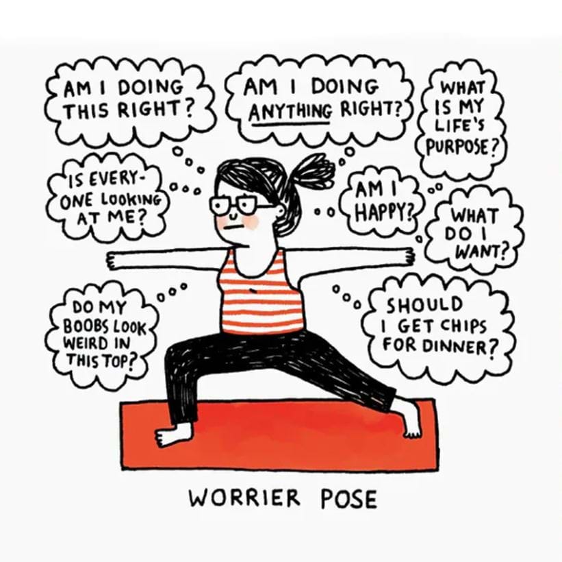 Worrier Pose Birthday Card