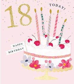 Cake 18th Birthday Card