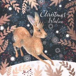 Winter Hare - Personalised Christmas Card