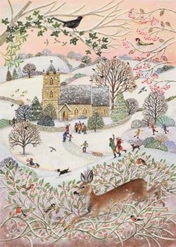 Winter Landscape - Personalised Christmas Card
