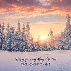 Winter Sunrise - Front Personalised Christmas Card