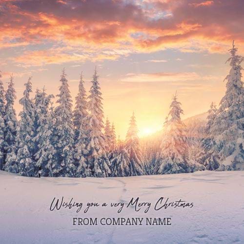 Winter Sunrise - Front Personalised Christmas Card