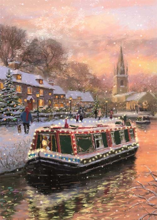 Winter Walk by the River - Personalised Christmas Card