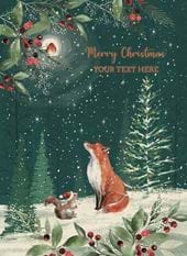 Woodland Festivities - Front Personalised Christmas Card
