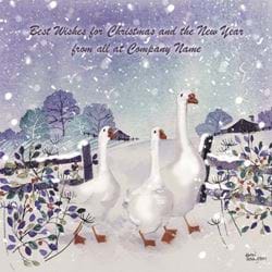 A Flock of Geese - Front Personalised Christmas Card