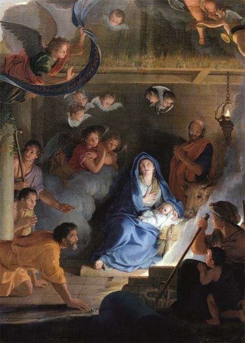 Adoration of the Shepherds - Louvre, Paris - Personalised Christmas Card