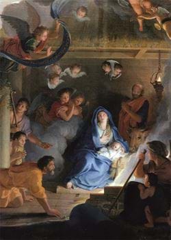 Adoration of the Shepherds - Louvre, Paris - Personalised Christmas Card