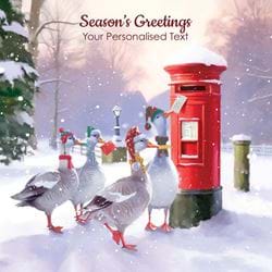 Air Mail - Front Personalised Christmas Card