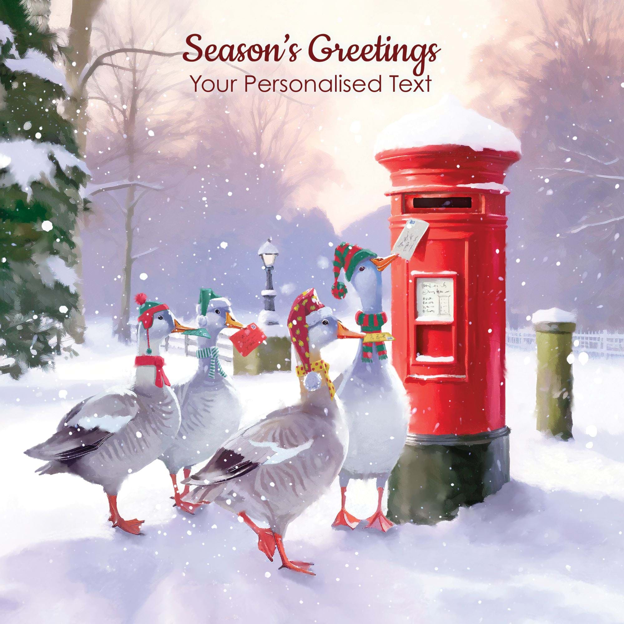 Air Mail - Front Personalised Christmas Card