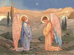 Angels in Prayer - Personalised Christmas Card