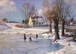 Children on a Frozen Pond, 1922 - Personalised Christmas Card