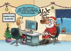 Christmas Accounting - Front Personalised Christmas Card