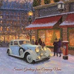 Christmas Bentley - Front Personalised Christmas Card