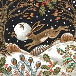 Christmas Hare - Personalised Christmas Card