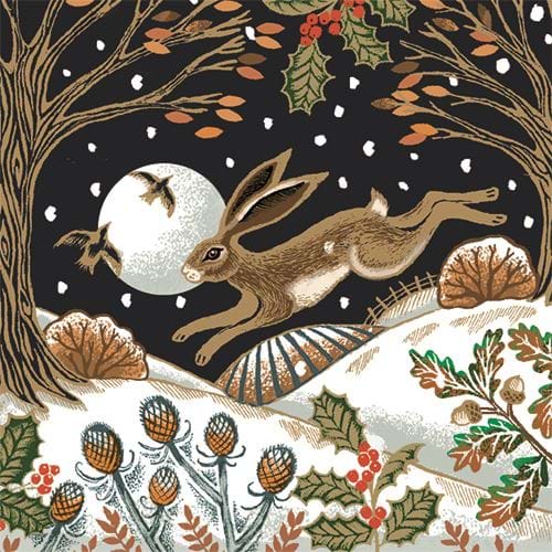 Christmas Hare - Personalised Christmas Card