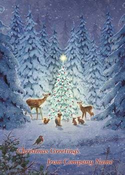 Enchanting Tree - Front Personalised Christmas Card