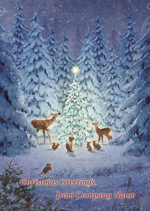 Enchanting Tree - Front Personalised Christmas Card
