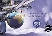 Global Bauble - Front Personalised Christmas Card