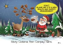Health and Safety  - Front Personalised Christmas Card