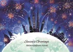 International Montage - Front Personalised Christmas Card