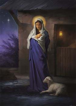 Mary and Child - Personalised Christmas Card