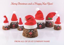 Merry Pudmas! - Front Personalised Christmas Card