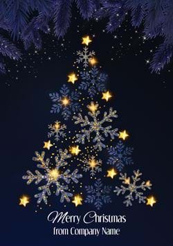 Oh Starry Night  - Front Personalised Christmas Card