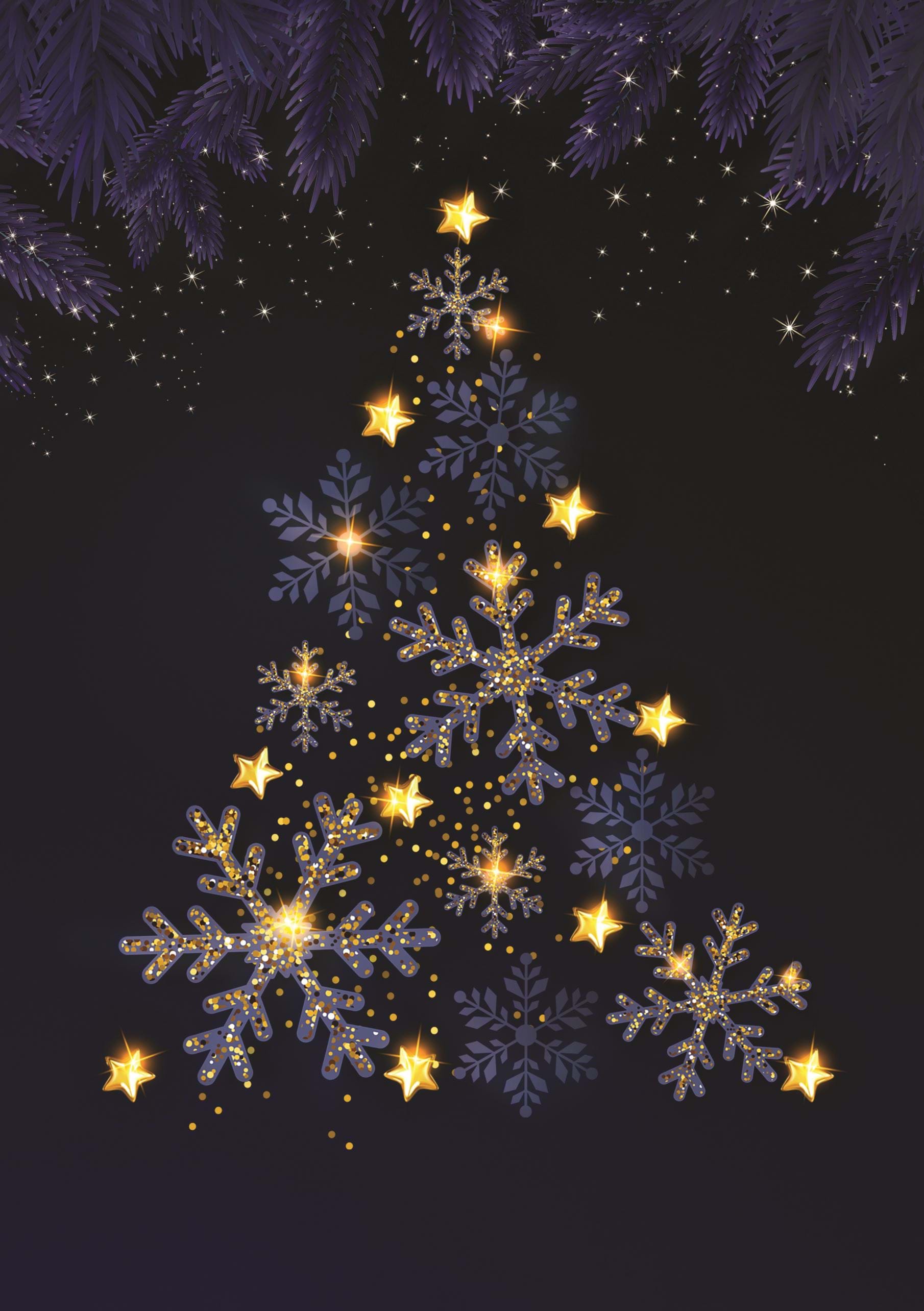 Oh Starry Night - Personalised Christmas Card