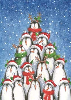 Penguin Team - Personalised Christmas Card