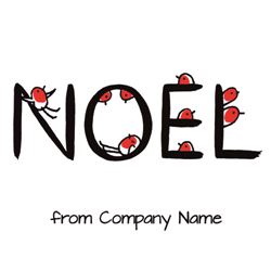 Robin Noel - Front Personalised Christmas Card