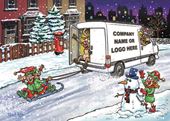 Santa's Little Helpers  - Front Personalised Christmas Card