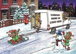 Santa's Little Helpers  - Front Personalised Christmas Card