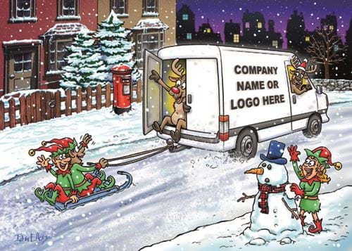 Santa's Little Helpers - Front Personalised Christmas Card