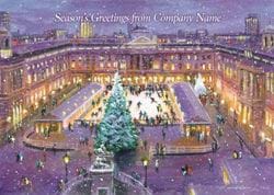 Skating at Somerset House - Front Personalised Christmas Card
