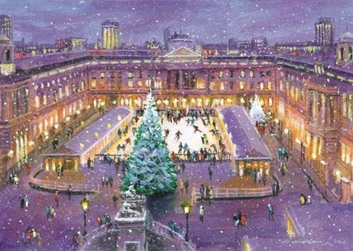 Skating at Somerset House - Personalised Christmas Card
