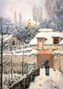 Snow at Louveciennes - Personalised Christmas Card