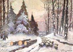 Snow Scene - Personalised Christmas Card