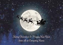 Soaring Through the Night - Front Personalised Christmas Card