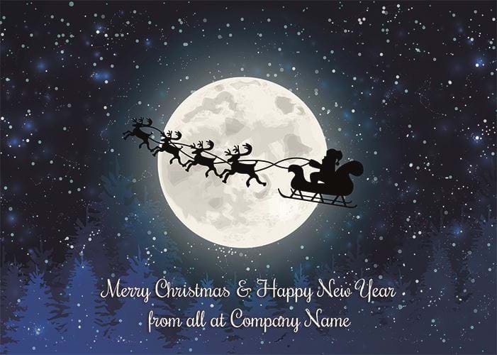 Soaring Through the Night - Front Personalised Christmas Card