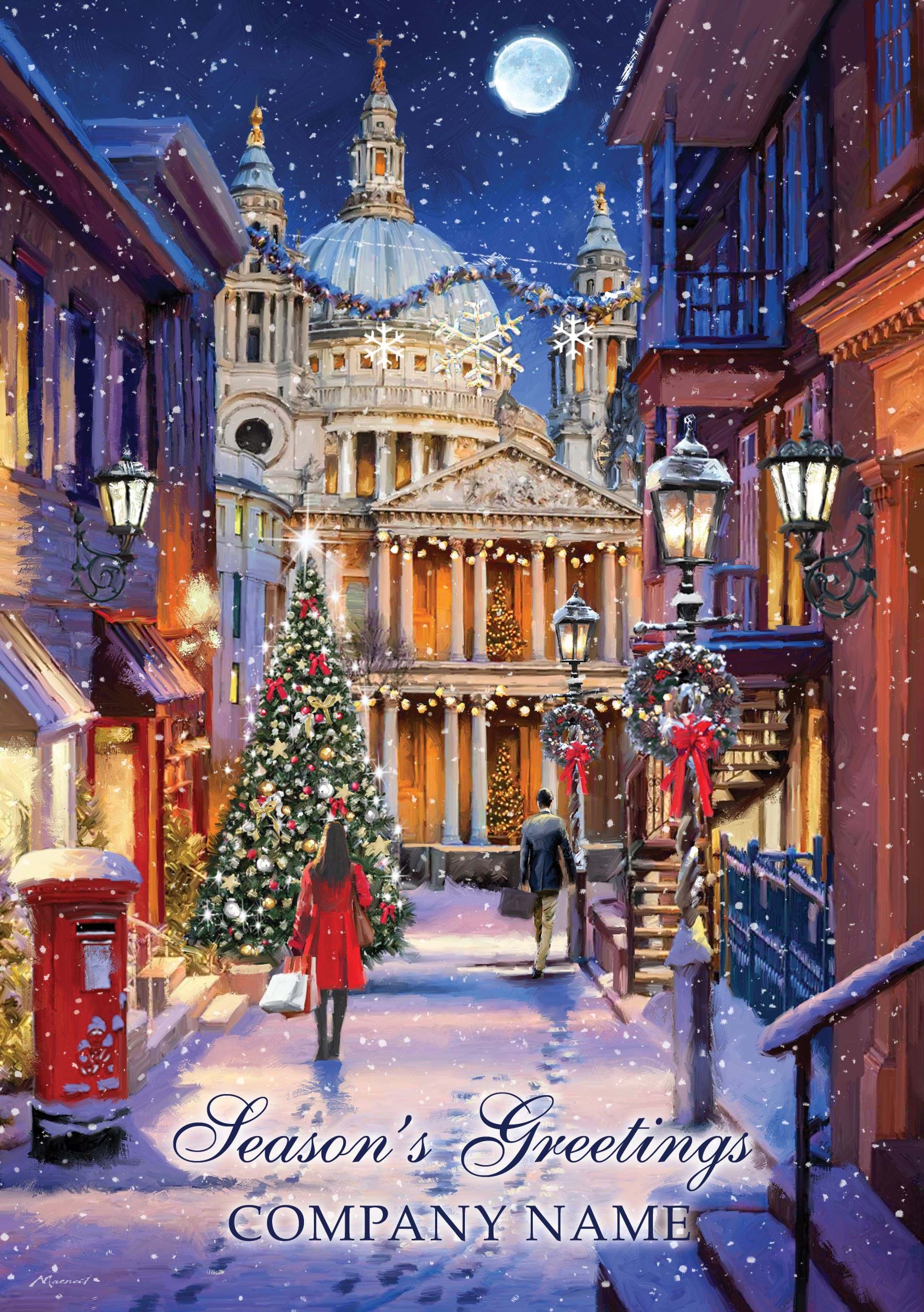 St Paul’s at Christmas - Front Personalised Christmas Card
