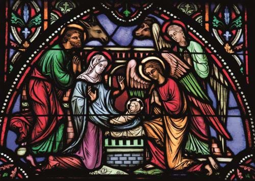 Stained Glass Window - Personalised Christmas Card