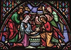 Stained Glass Window - Personalised Christmas Card