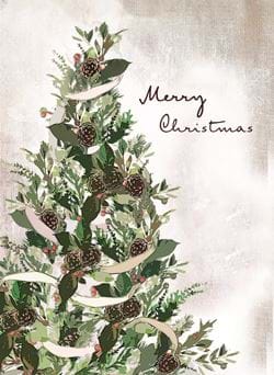 Stylised Tree - Personalised Christmas Card