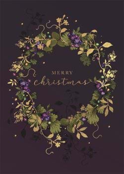Stylised Wreath - Personalised Christmas Card