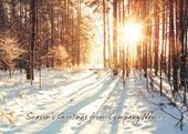 Through the Trees - Front Personalised Christmas Card