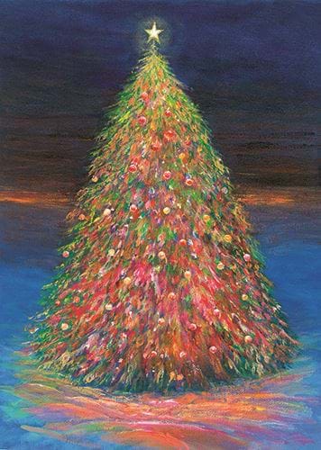 Glowing Tree - Personalised Christmas Card