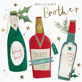 Cheery Bottles Brother Christmas Card