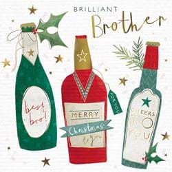 Cheery Bottles Brother Christmas Card