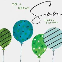 Balloons Son Birthday Card