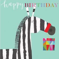 Zebra Birthday Card